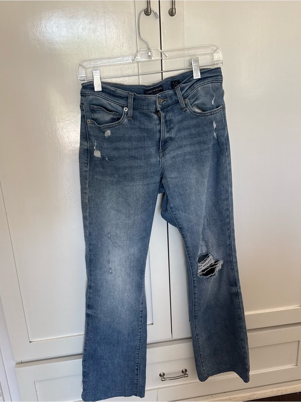 Lucky Brand Blue Distressed Flare Jeans